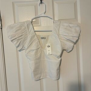 Abercrombie and fitch size small white top